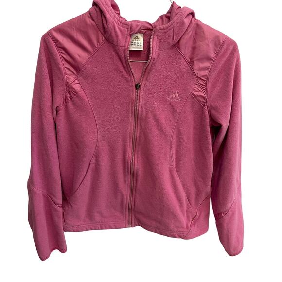 Adidas Pink Women's Zip Jacket Size Medium - Picture 1 of 8